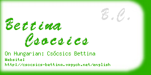 bettina csocsics business card