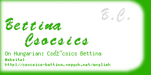 bettina csocsics business card